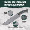 Condor Tool & Knife Plan A Knife - 1075 High-Carbon Steel Blade with Full-Tang Construction - Ergonomic Micarta Handle - Kydex with Leather Belt Loop Sheath - Ideal for Bushcraft, Camping & Survival view 4