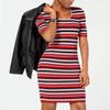 Bar III Women's Metallic Striped Sweater Dress (Red Ash, Medium) view 3