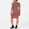 Bar III Women's Metallic Striped Sweater Dress (Red Ash, Medium) view 4
