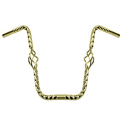 Alta Bicycle Bike Lowrider 16" Cage Square 25.4mm Twisted Bike Handle Bars, Multiple Colors (Gold)