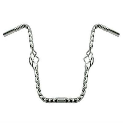 Alta Bicycle Bike Lowrider 16" Cage Square 25.4mm Twisted Bike Handle Bars, Multiple Colors (Chrome)