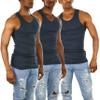 ToBeInStyle Men's 3-Pack A-Shirt Tank Top Muscle Shirt - Dark Gray - 3XL view 1