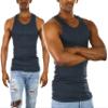 ToBeInStyle Men's 3-Pack A-Shirt Tank Top Muscle Shirt - Dark Gray - 3XL view 2