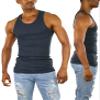 ToBeInStyle Men's 3-Pack A-Shirt Tank Top Muscle Shirt - Dark Gray - 3XL view 4
