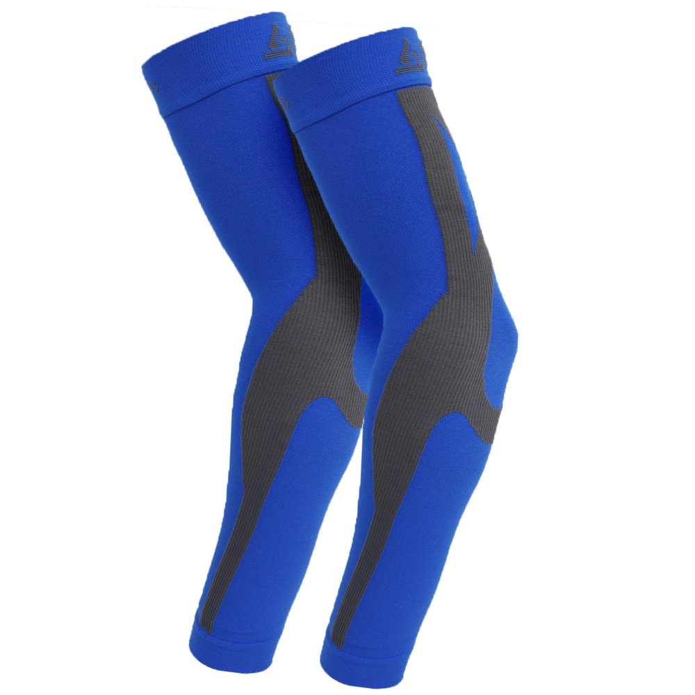 B-Driven Sports - Graduated Compression Arm Sleeves, Medical Grade 20-30mmHg for Men Women, Baseball, Basketball, Volleyball, Weightlifting, Athletic Lymphedema Circulation - Blue & Medium (1 Pair)
