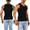 ToBeInStyle Men's 3-Pack A-Shirt Tank Top Muscle Shirt - Black - 4XL view 2