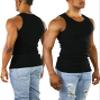 ToBeInStyle Men's 3-Pack A-Shirt Tank Top Muscle Shirt - Black - 4XL view 4