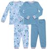 Asher and Olivia Boy Pajamas Clothes Pjs Set Sleepers Baby Footless Sleepwear Size 9-12m Blue view 1