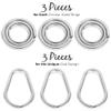 12 PCS Key Rings Set  4 Sizes (Oval & Round) Flat Stainless Steel Keyrings, Nickel Finish, Durable & Rust Resistant for Keys, Pet Tags, Crafts, Gifts view 3