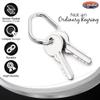 12 PCS Key Rings Set  4 Sizes (Oval & Round) Flat Stainless Steel Keyrings, Nickel Finish, Durable & Rust Resistant for Keys, Pet Tags, Crafts, Gifts view 4