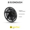 Box Four 8 Speed Bike Cassette 11-42T Black Fits Standard HG Hubs 9/10/11 Speed Cassette for Mountain Bike, Lightweight Bicycle MTB Cassettes, Compatible Bike Cassettes view 4