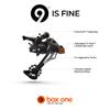 Box One Prime 9 X-Wide Rear Derailleur Bicycles MTB Hanger Non-Direct Mount for Mountain Bike, Cycling Finished Gloss Hard Onyx Sealed Bearing Pulleys | Black view 2