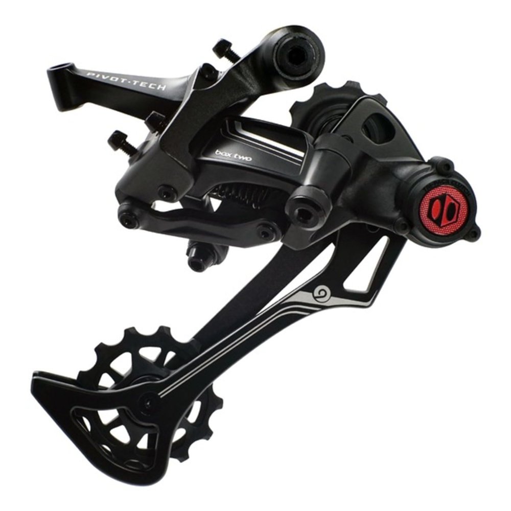 Box Two Prime 9 X-Wide Rear Derailleur Bicycles MTB Hanger Non-Direct Mount for Mountain Bike, Cycling Finished Gloss Hard Onyx Sealed Bushing Pulleys | Black