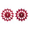 Kogel Bearings DER Part Pulley Alloy 14T/14T OS Hybrid Ceramic M9100 PR RD (K) - PUL-1414-M9100-C-RED view 1