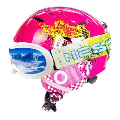 Kids Ski Helmet Snowboard Helmet for Youth and Toddler w/Matching Goggles Age 2-6 Years and 5-12 Years ASTM Certified (Candy Pink+Goggles, 19.5-20.5in/2-6 Year)