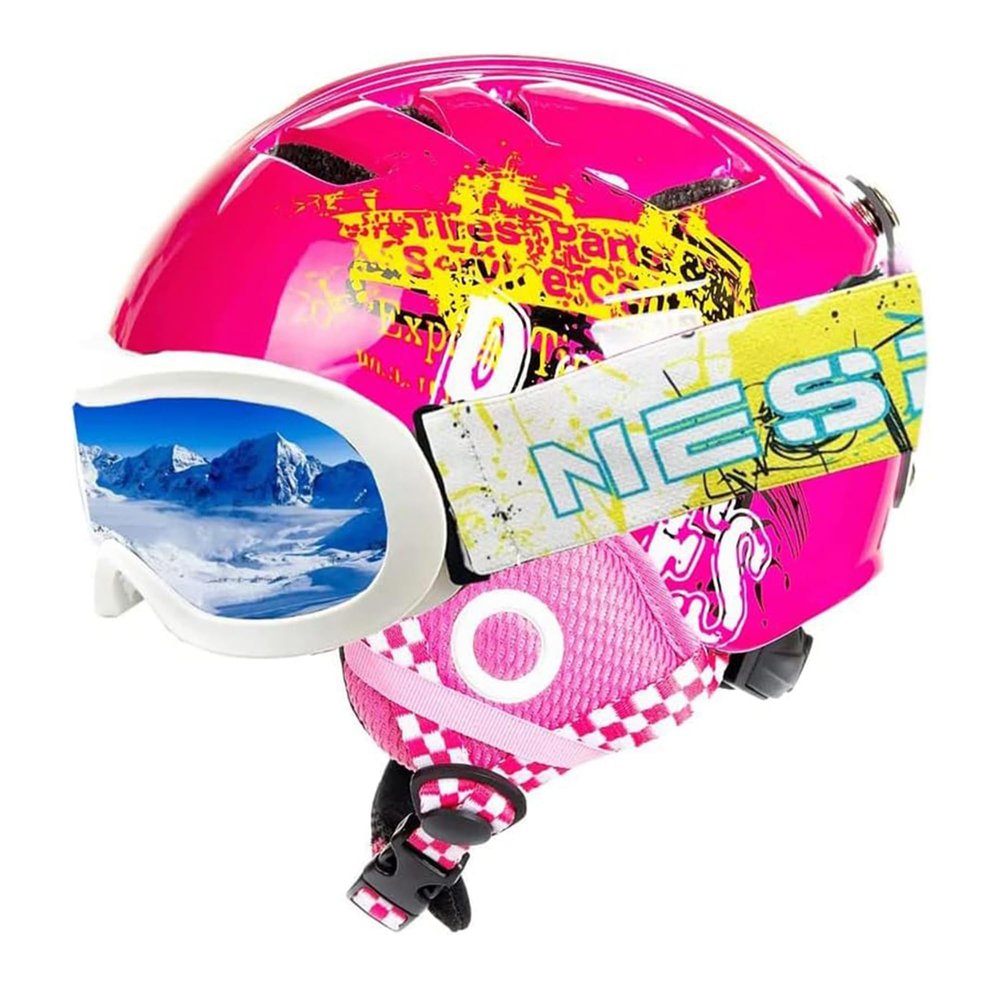 Kids Ski Helmet Snowboard Helmet for Youth and Toddler w/Matching Goggles Age 2-6 Years and 5-12 Years ASTM Certified (Candy Pink+Goggles, 19.5-20.5in/2-6 Year)