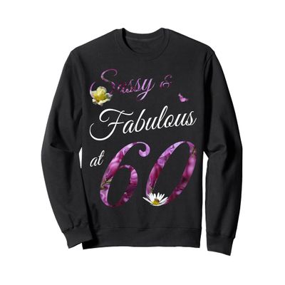 60 Year Old Sassy & Fabulous Floral 1966 60th Birthday Gift Sweatshirt