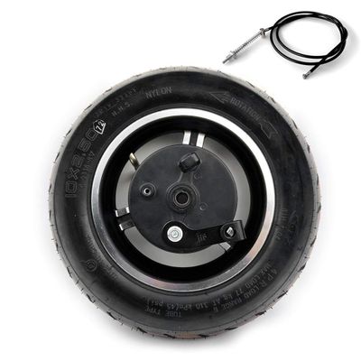 10 Inch CST Scooter Wheel With Drum Brake 10x2.5 Pneumatic Wheel Use CST Tire And Tube 1.8m Brake Cable 90mm Axle And Crowbar (wheel with cable120)