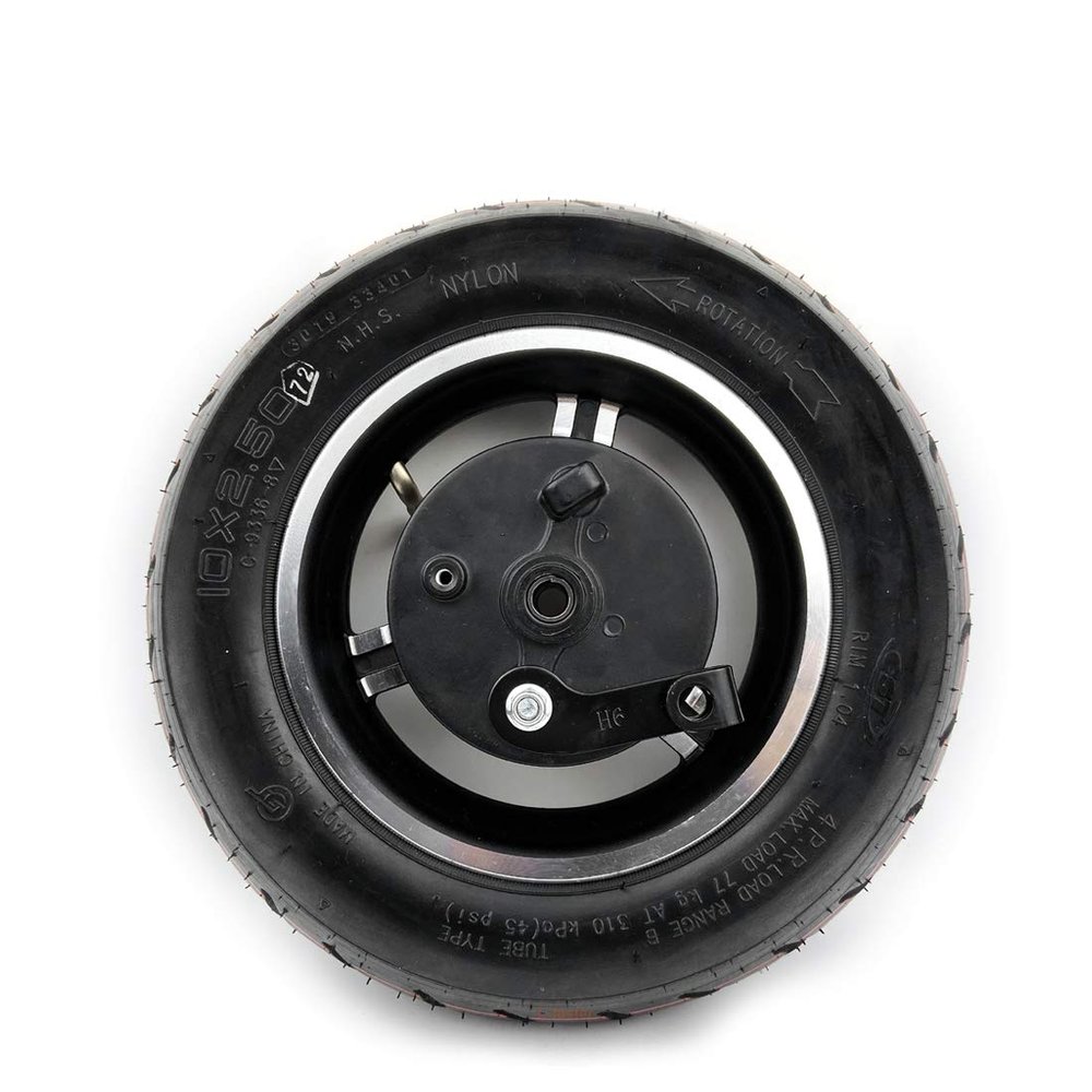 10 Inch CST Scooter Wheel With Drum Brake 10x2.5 Pneumatic Wheel Use CST Tire And Tube 1.8m Brake Cable 90mm Axle And Crowbar (wheel only)
