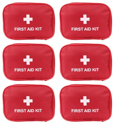 AOUTACC 6 Pack Empty First Aid Kit Bag, Lightweight Empty First Aid Bag for Emergency at Home, Office, Car, Outdoors, Boat, Camping, Hiking(Bag Only)