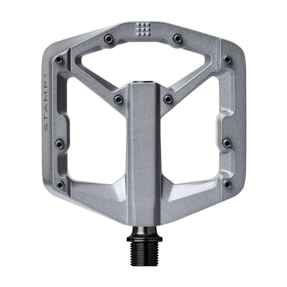 Crankbrothers Stamp 3,Magnesium MTB Bike Pedal, Charcoal Grey, Small
