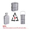 iBasingo 300ML & 600ML Titanium Cup Set Canteen Mess Kit with Folding Handle Hanging Ring Ultralight Portable Cookware for 1 Person Outdoor Camping Backpacking Hiking Small Lunch Box Ti2046C view 4