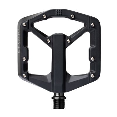 Crankbrothers Stamp 3 Small Mountain Bike Pedals - Black - MTB Enduro Trail BMX Optimized Platform - Flat Pair of Bicycle Mountain Bike Pedals