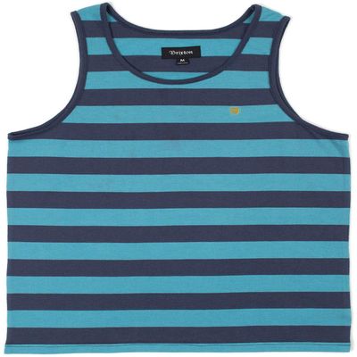 Brixton Men's HILT II Tank, Aqua/Washed Navy, M