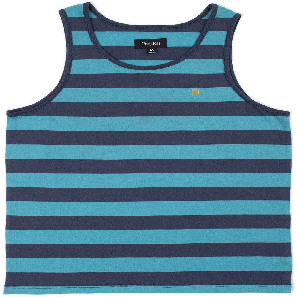 Brixton Men's HILT II Tank, Aqua/Washed Navy, M