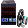 Digital Length Meter Counter Length Counter with line Speed Display for Feet Meter and Yard 110V (Single wheel, Black) view 1