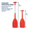 Attwood 11826-1 Emergency 24-inch to 54-inch Telescoping Paddle for Boating, Orange view 4