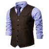 DONGD Mens Formal Suit Vest Business Dress Vest for Suit or Tuxedo view 1