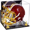 Better Display Cases Acrylic Football Helmet Display Case with Mirror, Wall Mount, Yellow Risers and Clear Base (A002-YR) view 1