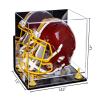 Better Display Cases Acrylic Football Helmet Display Case with Mirror, Wall Mount, Yellow Risers and Clear Base (A002-YR) view 2