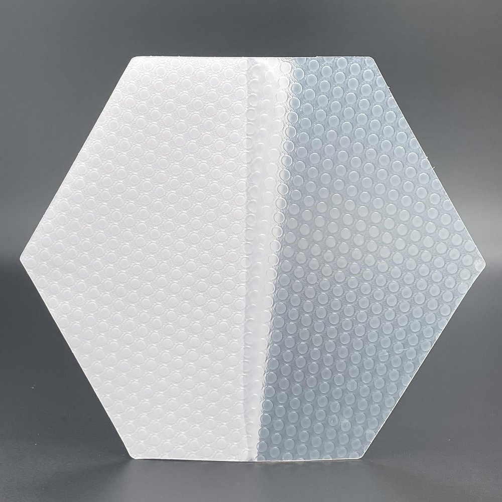 AQUBONA Hexagon Clear Surf Traction Grip Traction Pad Semi Clear Deck Pad for Surfboard