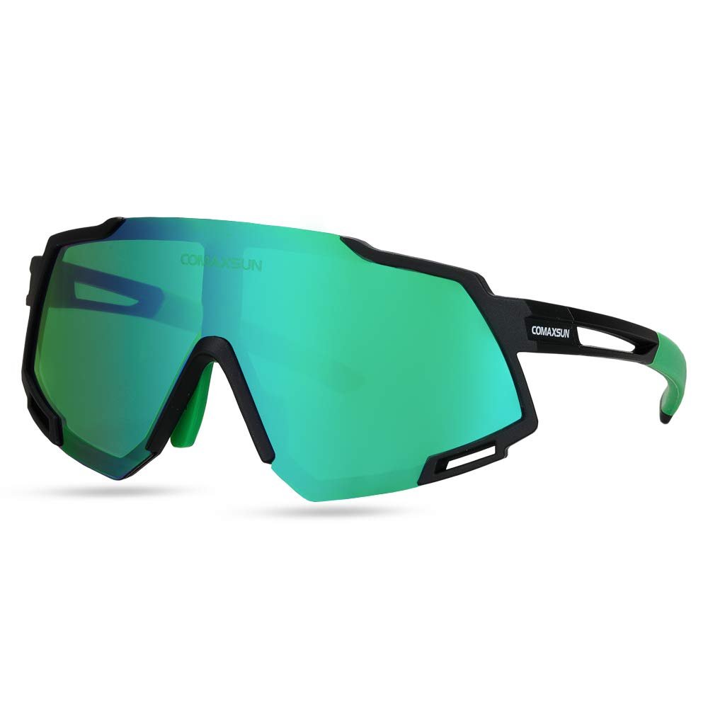 COMAXSUN Polarized Cycling Sunglasses with 5 Lens Anti-UV400,Mens Womens Sports Glasses,Baseball Running Fishing Sunglasses