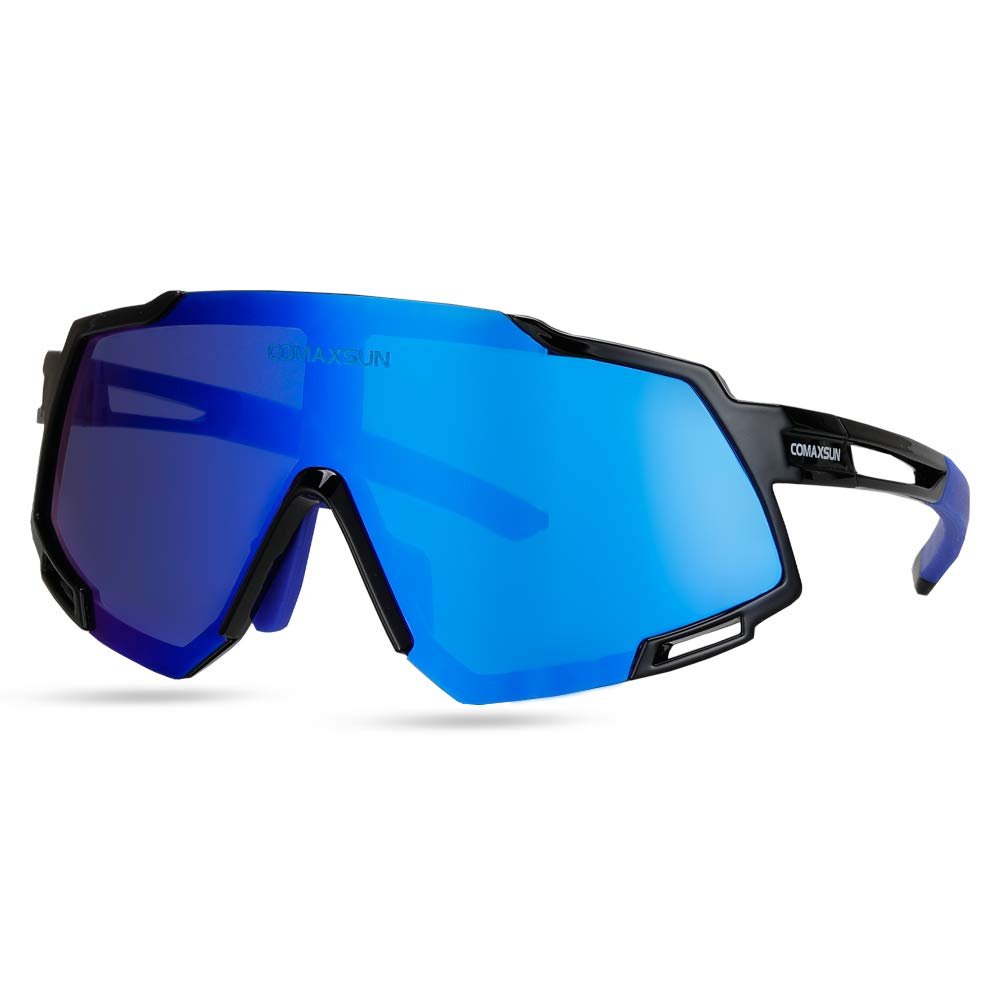 COMAXSUN Polarized Cycling Sunglasses with 5 Lens Anti-UV400,Mens Womens Sports Glasses,Baseball Running Fishing Sunglasses