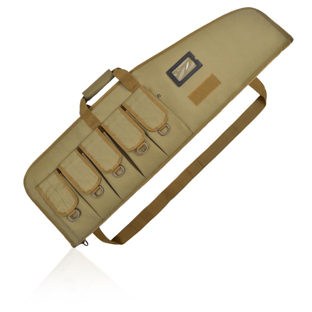 AUMTISC Tactical Soft Gun Case, Carrying Range Bag for Scoped, Khaki 42