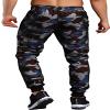 Smilily Men's Closed Bottom Sweatpants Zipper Pockets Drawstring Camo Joggers Pants for Gym Workout view 3