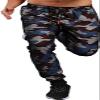 Smilily Men's Closed Bottom Sweatpants Zipper Pockets Drawstring Camo Joggers Pants for Gym Workout view 4