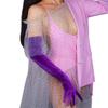 DooWay 23-inch Long Velvet Gloves Opera 60cm Long Stretchy Touchscreen Sensitive Purple Violet Lilac view 3
