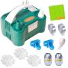 PartyWoo 110V 600W Electric Balloon Pump, Portable Balloon Inflator, Dual Nozzle Air Pump for Balloon Garland view 1