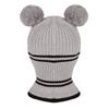 Baby Girls Boys Winter Hat Knitted Warm Fleece Lined Scarf Earflap Hood Scarves Skull Caps Ski Face Mask 2-6Y view 3