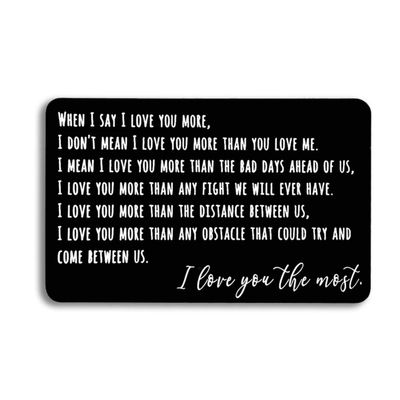 Jstud Engraved Wallet Inserts Card Thanksgiving Gifts Wallet Card Gifts for Men Women Husbands Wife Boyfriend Girfriend