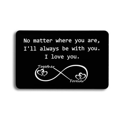 Jstud Engraved Wallet Inserts Card Birthday Gifts for Men Husband Boyfriend