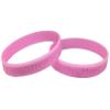 5 Pink Silicone Awareness Bracelets - Medical Grade Silicone - Latex and Toxin Free (5 Bracelets)