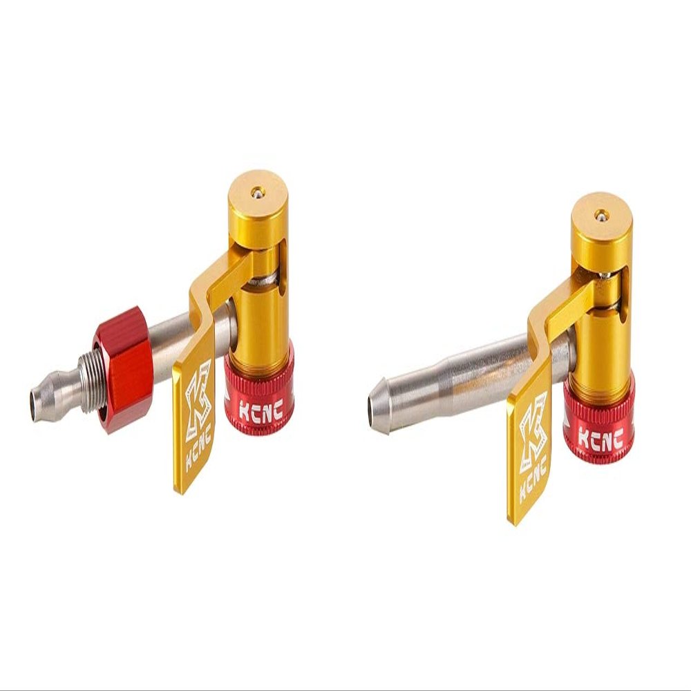 KCNC Road Cyclocross Gravel Mountain Bicycle Bike Presta Valve Head Connector Cycling Adaptor for Floor Pump or Air Compressor use and Easy to Pump Your tire (Floor Pump)