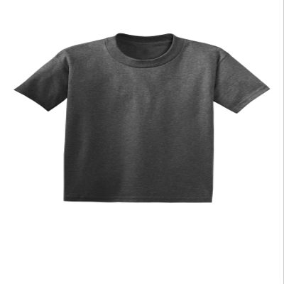 Hanes EcoSmart Youth Short Sleeve T-Shirt XS Charcoal Heather