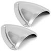 Five Oceans 2-Pack 316 Stainless Steel Clamshell Vent Cover, 1-Inch H x 2-1/2-Inch W Opening, 3-11/16-Inch L x 3-7/16-Inch W Base, Marine Wire Cover - FO4010-M2 view 1