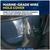 Five Oceans 2-Pack 316 Stainless Steel Clamshell Vent Cover, 1-Inch H x 2-1/2-Inch W Opening, 3-11/16-Inch L x 3-7/16-Inch W Base, Marine Wire Cover - FO4010-M2 view 3